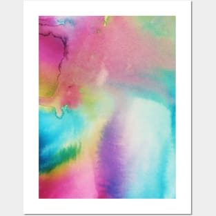 Colourful Abstract Watercolour Painting Posters and Art